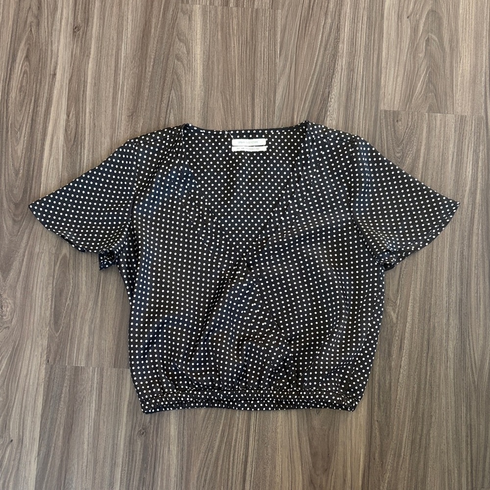 Urban Outfitters Black and White Polka Dot Blouse